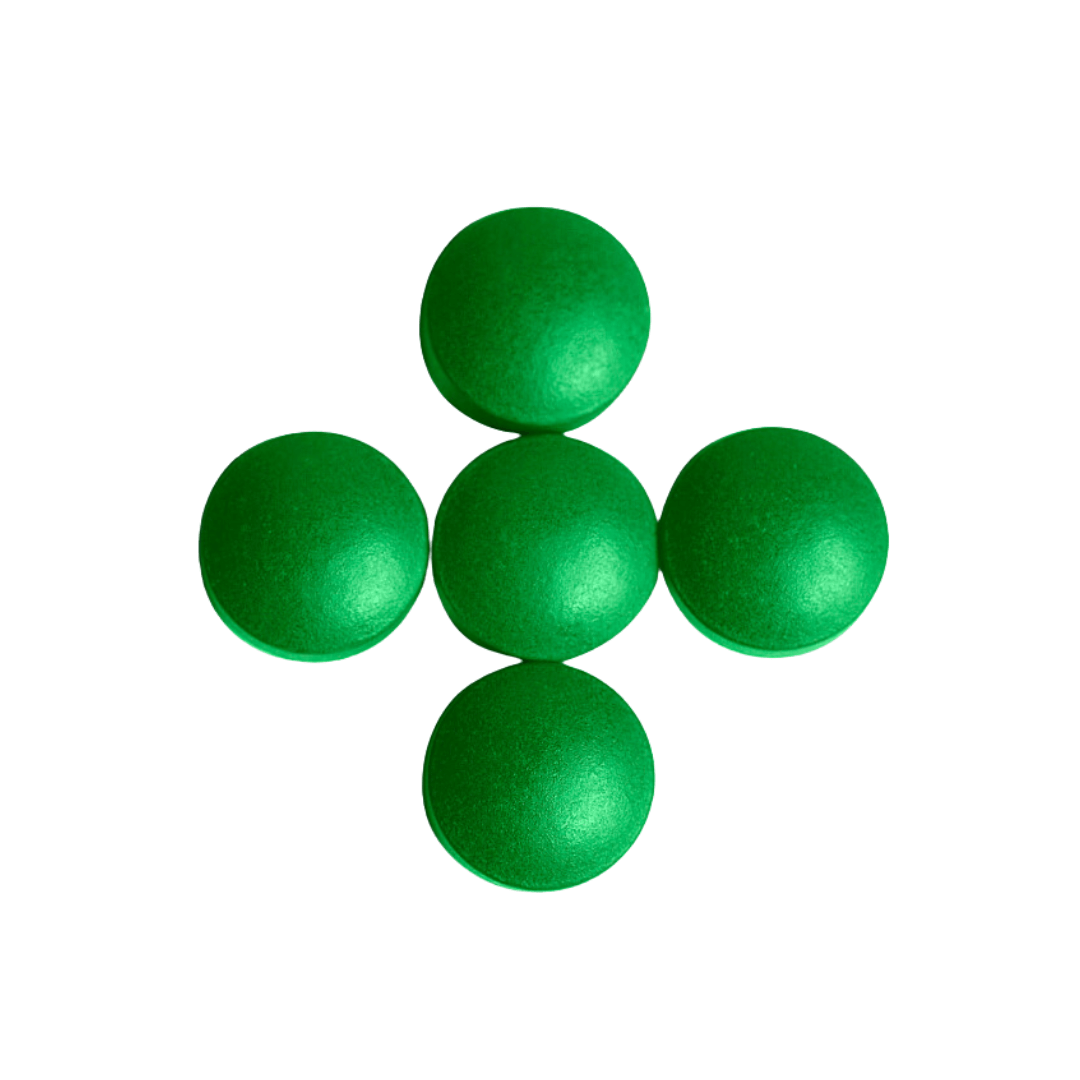 Green round pills